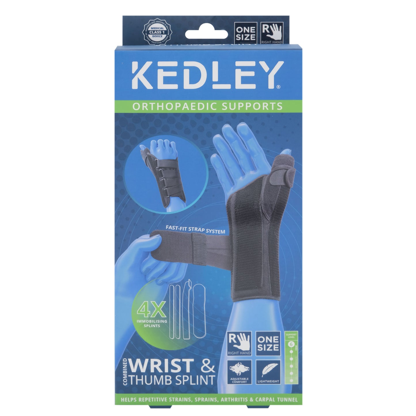Kedley Advanced Wrist & Thumb Splint (Right Hand)